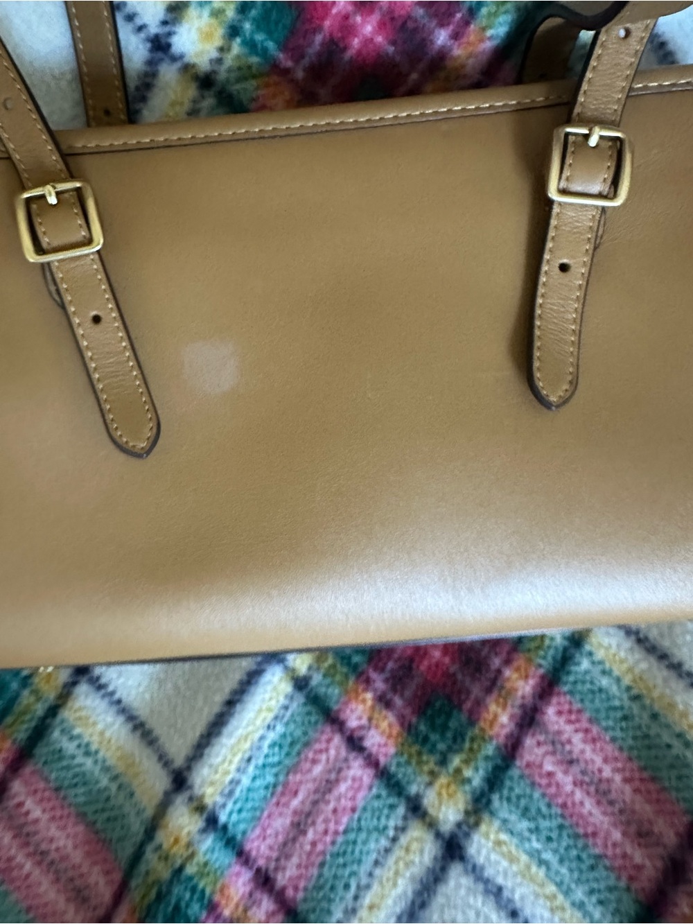 Coach Tan Leather Double-Strap Swing Bag - Picture 9 of 9